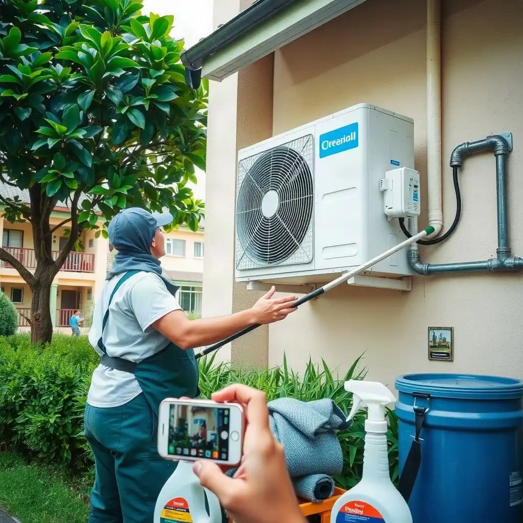 Aircond chemical wash and overhaul service in Cheras